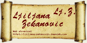 Ljiljana Zekanović vizit kartica